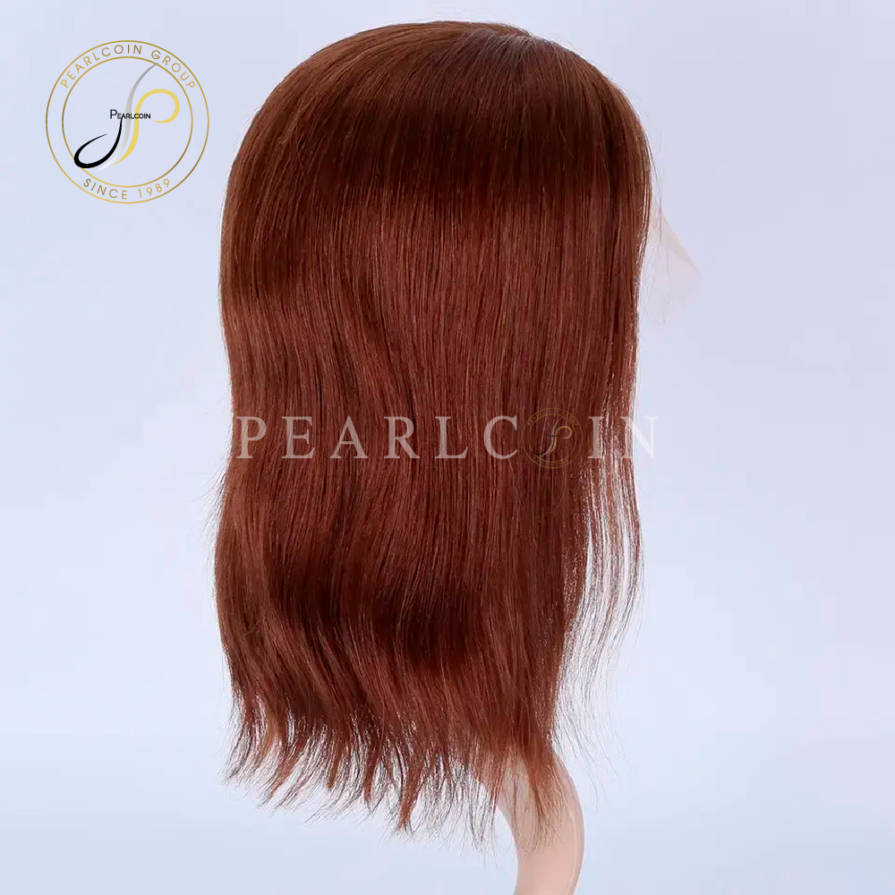 Hand-knotted medical wig with brown bottom Europe Remy hair hat wig hat lace top 5*5 human hair wig.