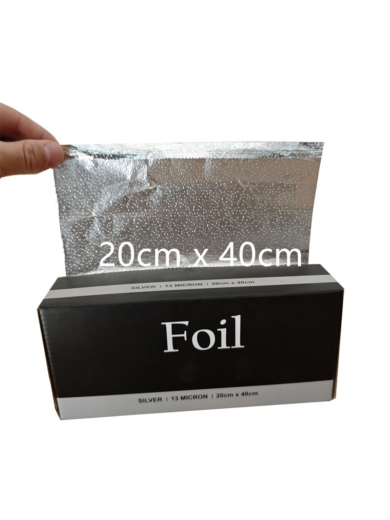 20cm x40cm extra wide embossed hair salon aluminum foil for hairdressing 200 foil sheets