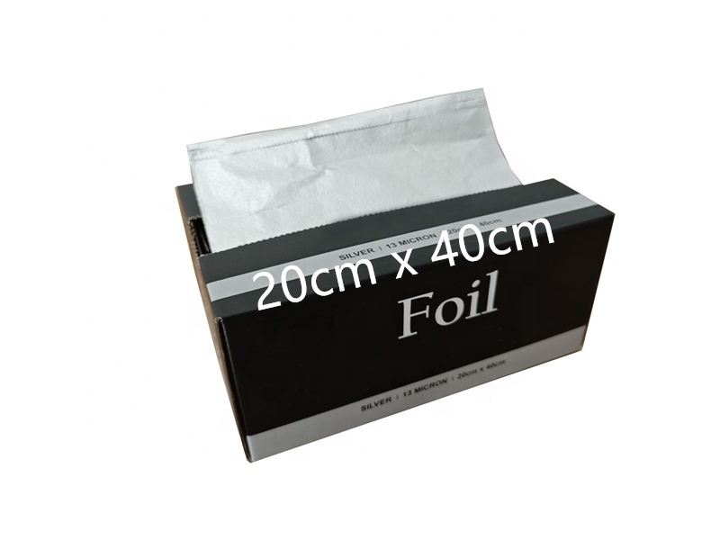 20cm x40cm extra wide embossed hair salon aluminum foil for hairdressing 200 foil sheets