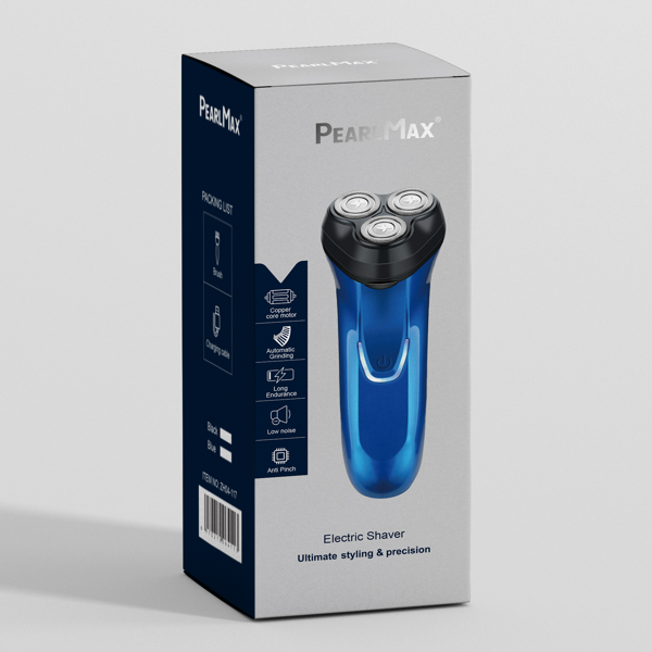 Pearl Max Waterproof Electric Shaver New Ultra Thin Self Sharpening Blades Men Electric Shaver USB Rechargeable Shaver