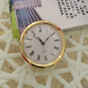 72mm Diameter Clock Fit Ups Inserts 2.8 Inch Roman Arabic Numeral Quartz Clock Insert  Gold Clock Heads C015