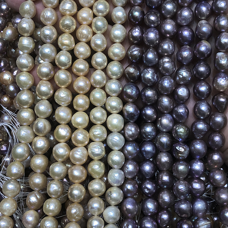 natural wholesale edison pearls baroque,high luster,clean surface,pink/purple/multicolor available,interesting wrinkled skin