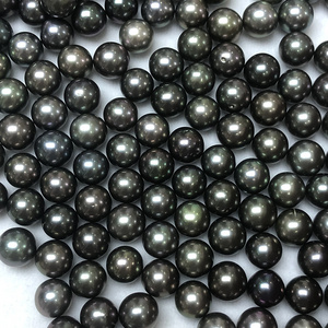 wholesale natural tahitian pearls,11-12mm,round,good luster,slight blemish