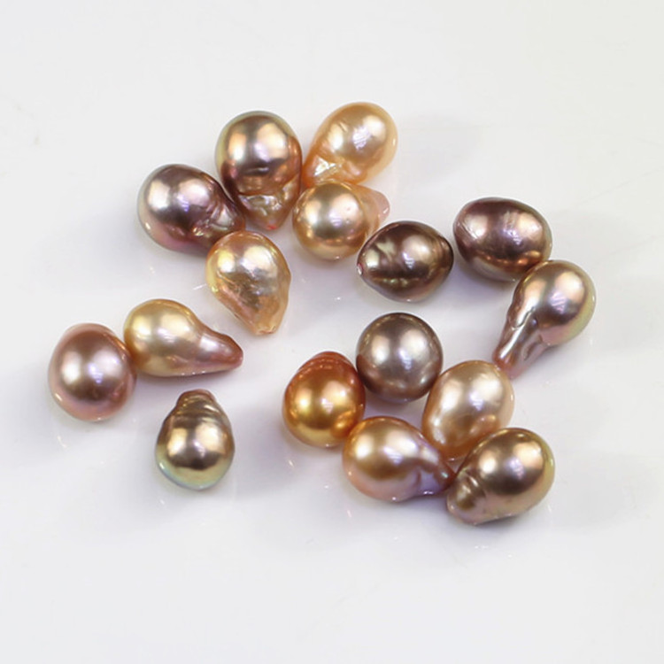 FEIRUN 10mm pink purple edison loose pear wholesale cultured pearls piece price