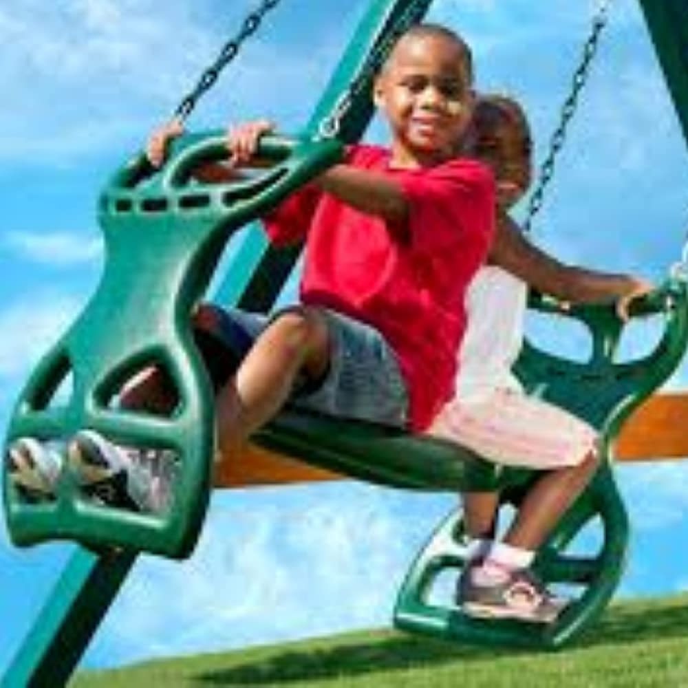 Swingan Kids Two Seater Glider Swing With Vinyl Coated Chain