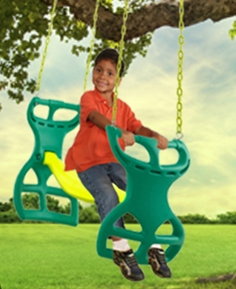 Swingan Kids Two Seater Glider Swing With Vinyl Coated Chain