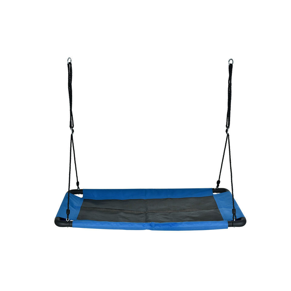 Padded Steel Frame Platform Kids Swing Rectangle Nest Fabric Flying Saucer Tree Swing with Comfy Mat