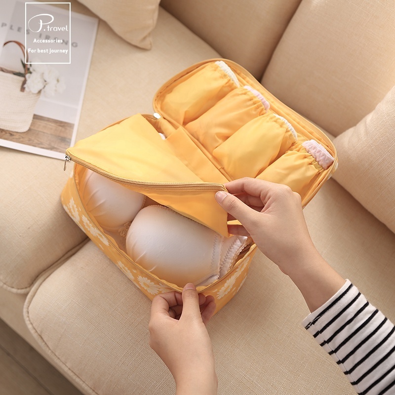 P.travel Lingerie Travel Bag Portable Bra Underwear Organizer Waterproof Storage Bag