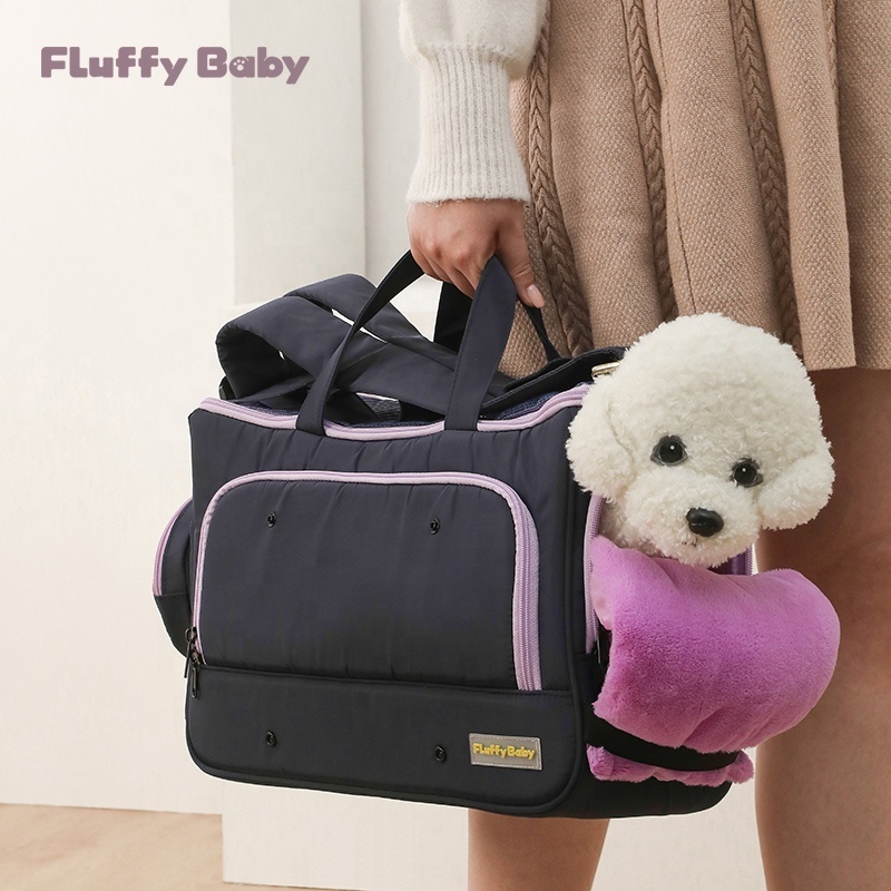 Luxury Design Travel Pet Carrier Adjustable Size Pet Bag with Dog Poop Bag Pet Purse for Puppies and Cats