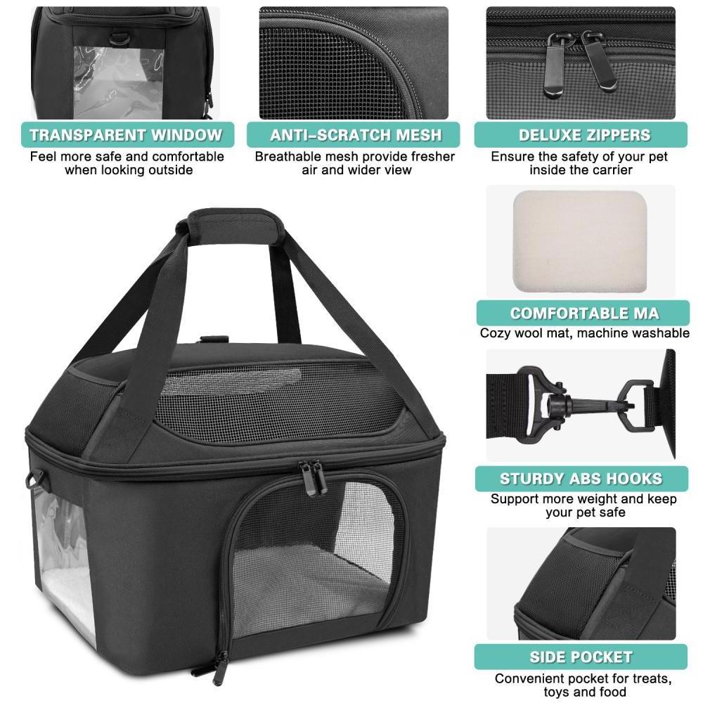 Custom Cat Backpack With Mesh Window Breathable Pet Bag Cat Transport Crate Outdoor Travel Collapsible Suitcase Carrier For Cats