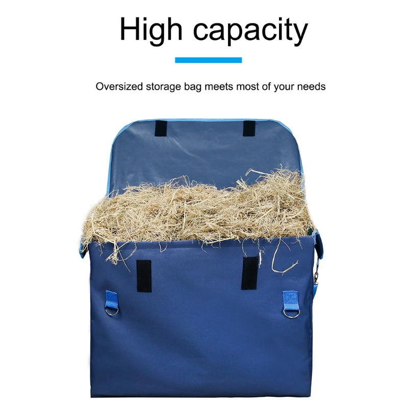 OEM ODM Hay Bag Large Carry Bag with Removable Strap Net Front Slow Feeder for Horse Reduce Hay Waste wear-resistant thatch bag