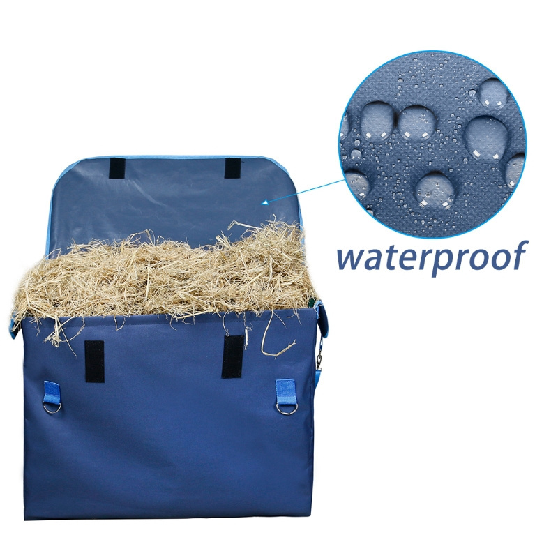 OEM ODM Hay Bag Large Carry Bag with Removable Strap Net Front Slow Feeder for Horse Reduce Hay Waste wear-resistant thatch bag