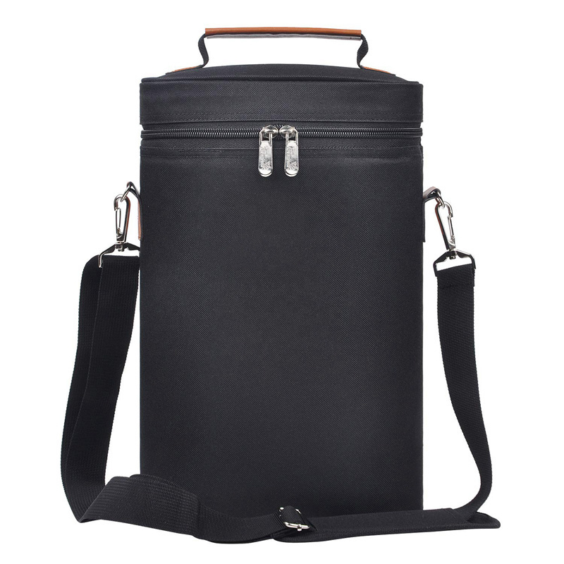 OEM ODM Sac Isotherm Tote Beer Wine Cooler Bag Travel Picnic Insulated Thermal Polyester Bag For Bottle Messenger Handbag Bag