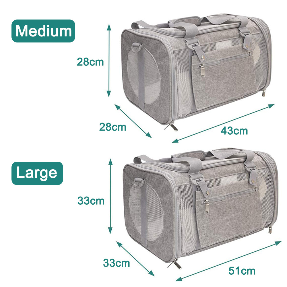 Portable Cat Bag Outdoor Travel Foldable Pet Carrier Suitcase for Cats Crossbody Bag Transportation Breathable Cat Carrying Bag