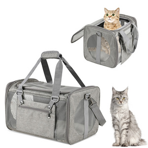 Portable Cat Bag Outdoor Travel Foldable Pet Carrier Suitcase for Cats Crossbody Bag Transportation Breathable Cat Carrying Bag