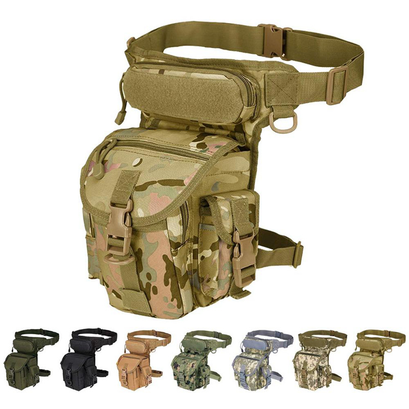 Private Label Oxford Waterproof Tactical Drop Leg Bag Unisex Hunting Hiking Hip Belt Tactical Fanny Pack Outdoor Bag