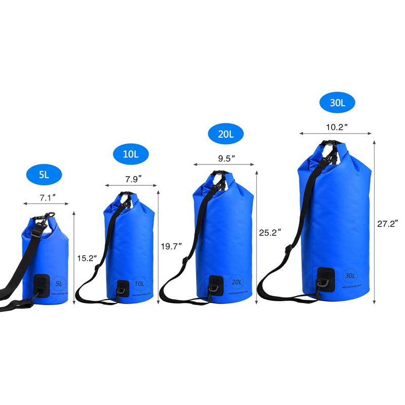 Wholesale Waterproof Dry Bags 500D PVC Outdoor Bags for Kayaking Boating Skiing Hiking Camping Swimming Water Proof Sport Bags