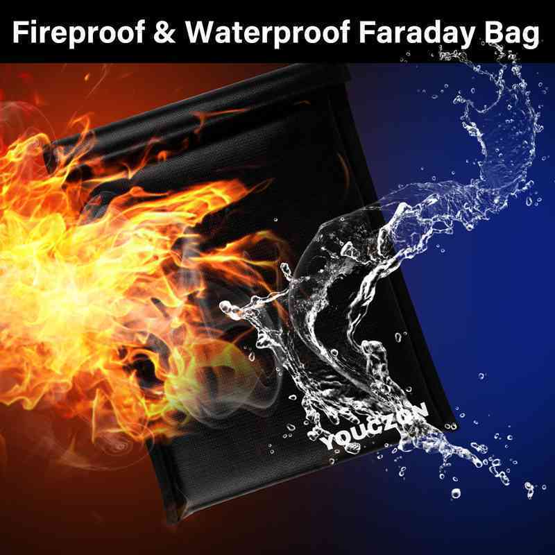 Custom Logo Faraday Bags Waterproof Signal Blocker for Laptop Certificate Protective Cover For Phones and Car Keys Fireproof Bag