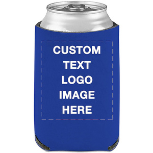 Custom Logo Drink Cooler Insulated Can Covers for Birthdays Wedding Reusable Collapsible Beer Sleeves Holder Soft Can Cooler