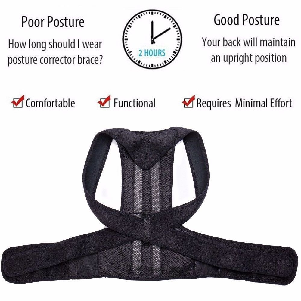 Private Label Logo Neoprene Adjustable Posture Corrector De Postura Ojeras Juanetes Clavicle Back Support Belt Shoulder Brace