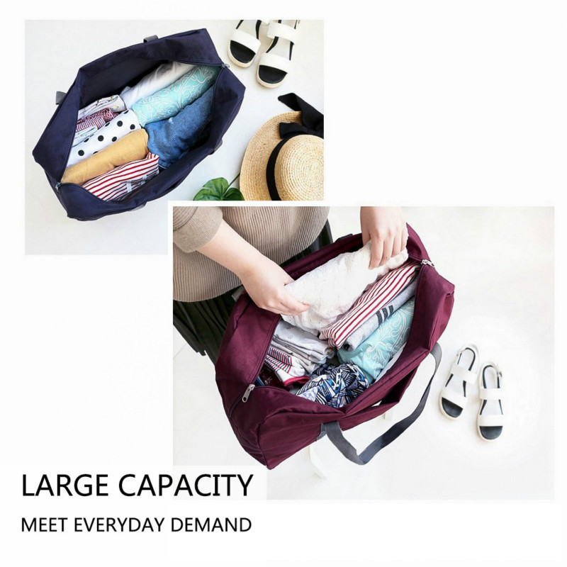 Folding Travel Bag Spend The Night Bags Multifunction Lightweight Pink Duffle Handbags Sac De Voyage Trolley Luggage Storage Bag