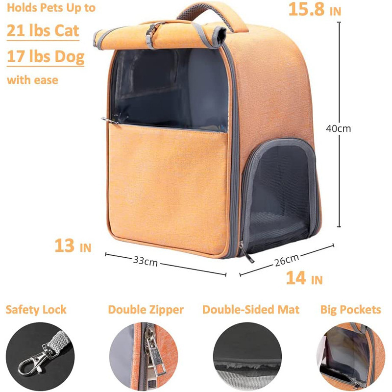 Custom Oxford Pet Carrier Bags Backpack Travel Portable Dog Kennels Cages Outdoor Rucksack Tote Bags Breathable Pet Carry Bags