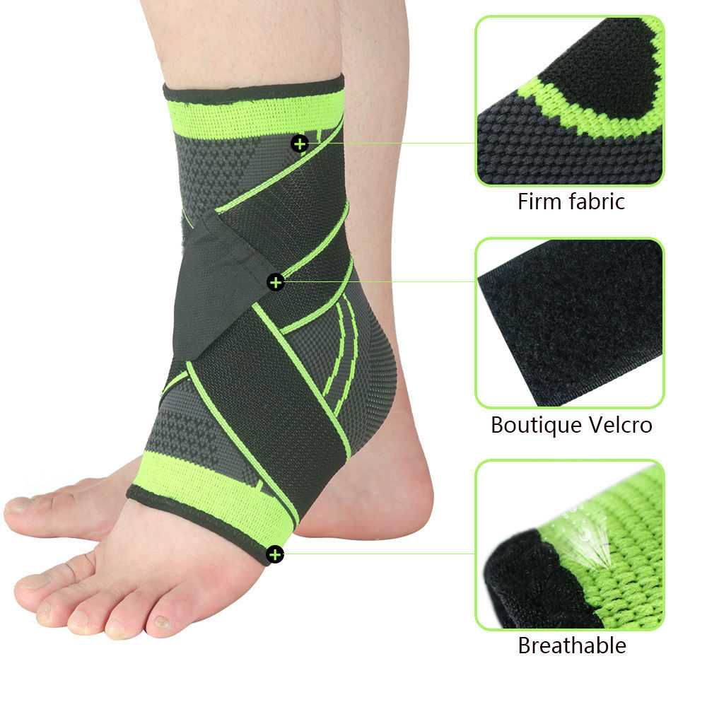 Wholesale Nylon Ankle Brace Adjustable Breathable Belt for Fitness Exercise foot Drop Brace Sport Protector Sleeve Ankle Support