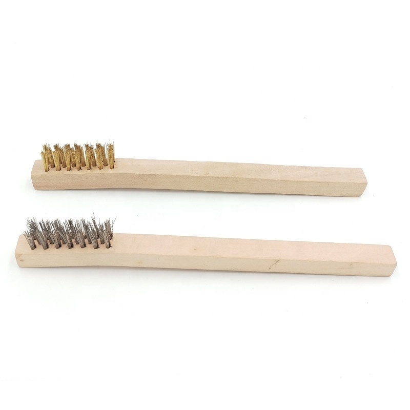 Wood Handle Stainless Steel Wire Brush