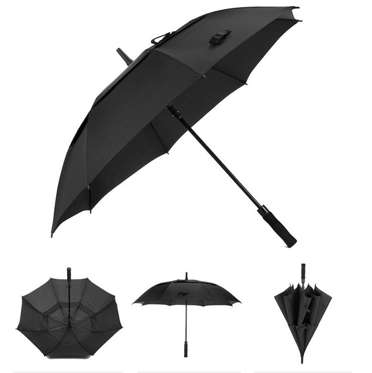 30 INCHES*8K Automatic Open Golf Umbrella Extra Large Straight Oversize Double Canopy Vented Windproof Waterproof Stick Umbrella