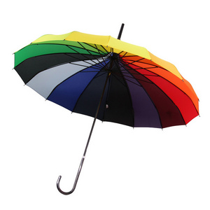 22IN*16K Rainbow Pagoda Parasol Umbrella Rain Umbrella Sun Parasol Wedding Umbrella for Women