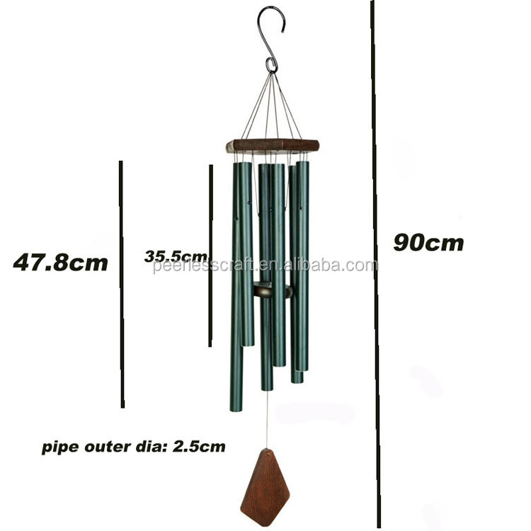 36IN 6 Tubes Wind Chime Music Garden Decoration Indoor Wall Hanging