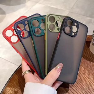 Translucent Cover Lens Protection Shockproof Cover For Iphone 12 13 14 15 Pro Max 7 8 Plus Se 2 Matte Case