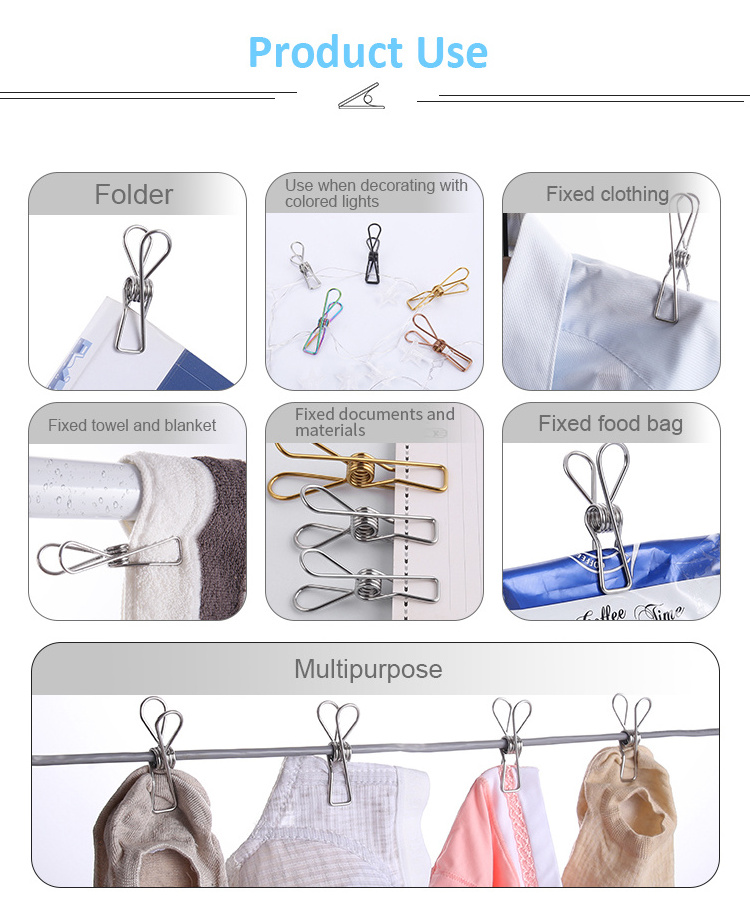 316 Stainless Steel Clothespin and clothes Clothespins and Clothes Pegs Household clothes clip For Home