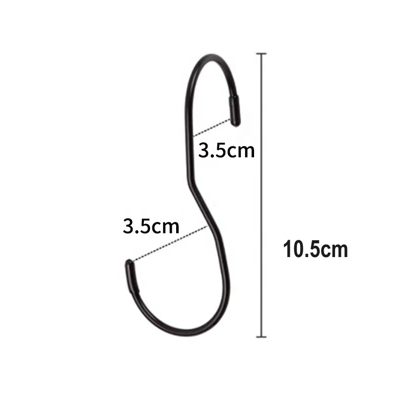 Irregular stainless steel S hook Dislocation Hangers S-shaped Storage Hooks Twist Design hook with Soft Hat for Bathroom Kitchen