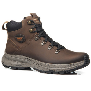 PEGADA MEN ADVENTURE CAMPBELLSBURG NUBUCK GREY-PULL UP - Dark Brown Confortable and breathable man's boots