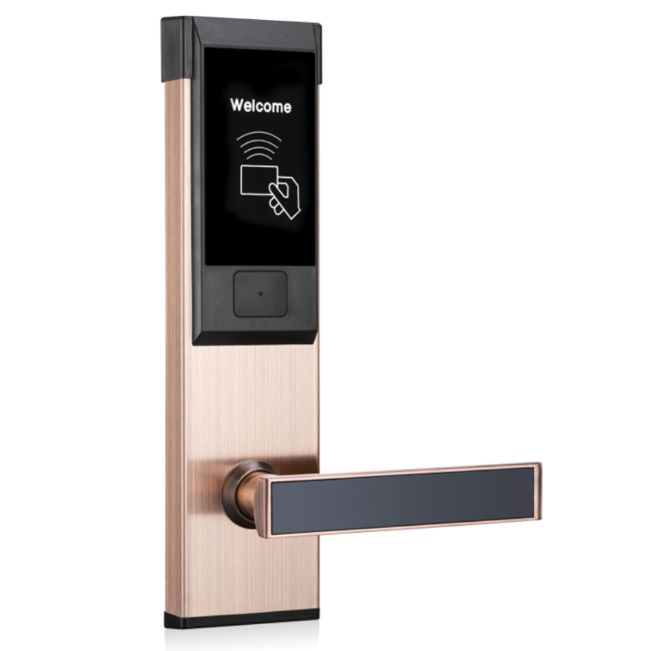 New model high quality stainless steel hotel lock with gold silver black rose gold color and free software