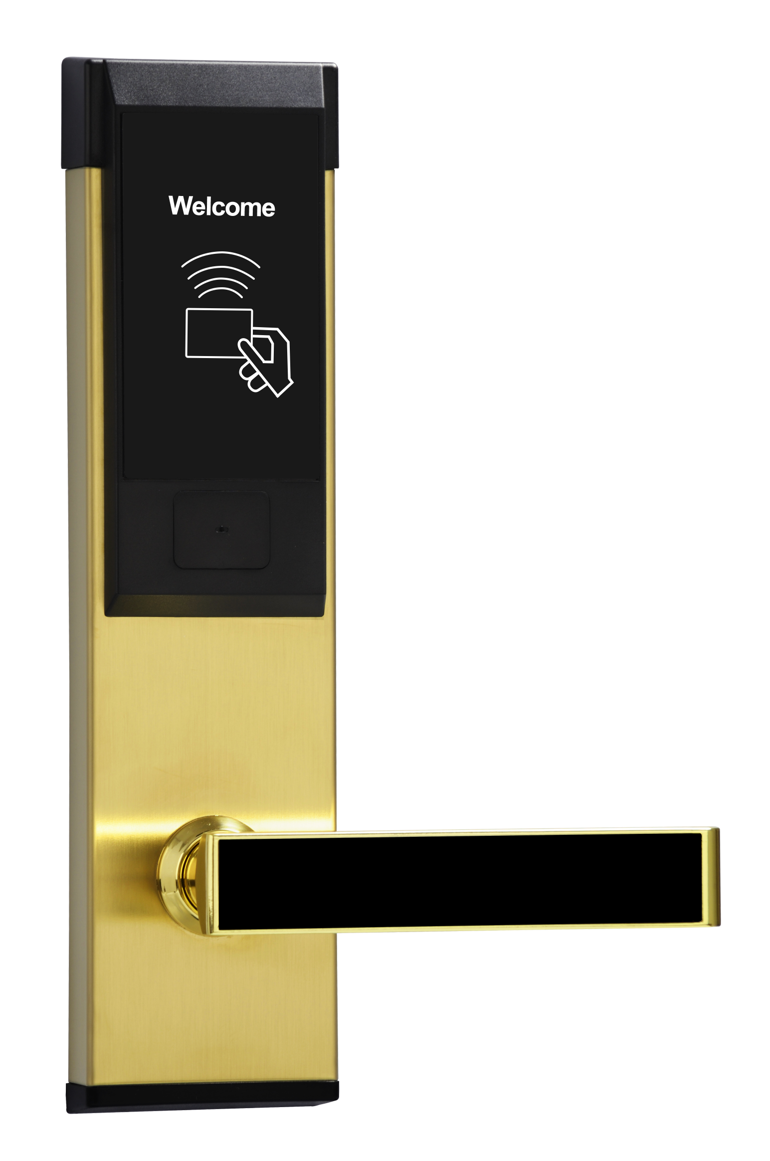 New model high quality stainless steel hotel lock with gold silver black rose gold color and free software