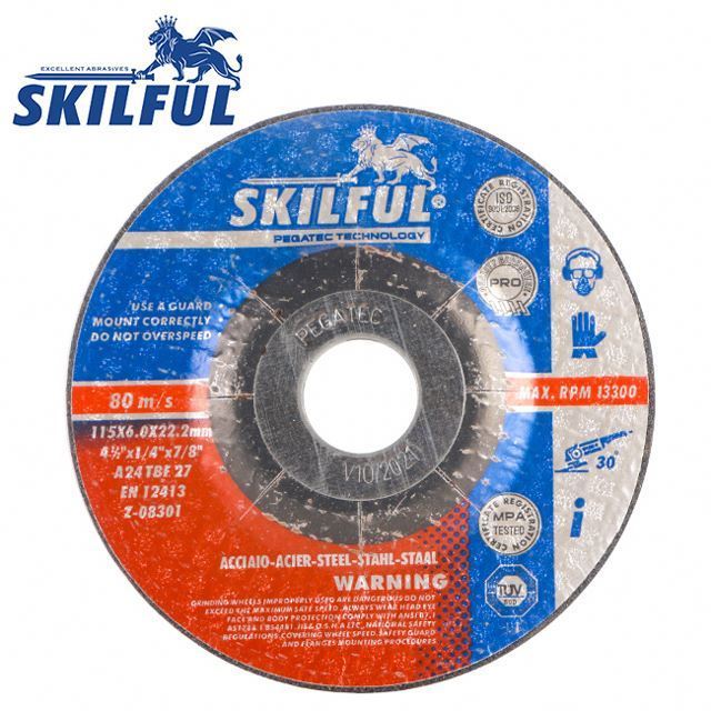 4.5 inch grinding wheel 115x6x22.2mm cutting disc 80m/s for steel/metal