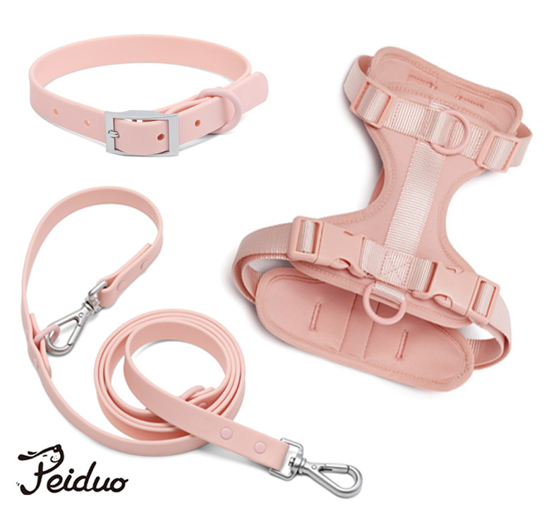 Hot Sale PVC Rubber Dog Leash Silicone Dog Collar TPU Dog Collar And Leash Set Personalized