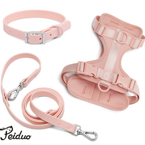 Hot Sale PVC Rubber Dog Leash Silicone Dog Collar TPU Dog Collar And Leash Set Personalized