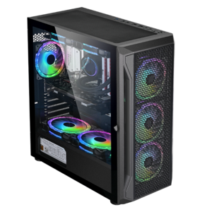 ATX computer case with Metal Mesh Front Panel /Desktop Gaming Cabinet ...