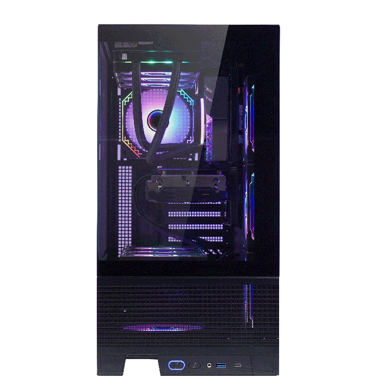 Wholesale Elegant White ATX PC Case with Tempered Glass Aluminum Material Equipped with Cooling Fan for PC Gaming