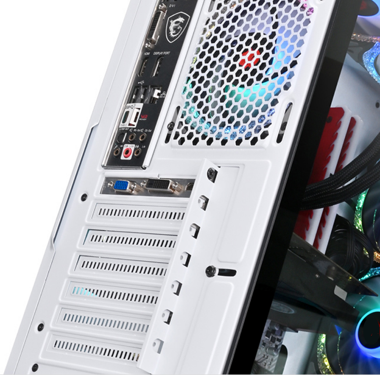 E-ATX PC Tower Computer Cabinet Side Open Glass Window 3.0USB Mesh Front Panel Computer Gaming Case