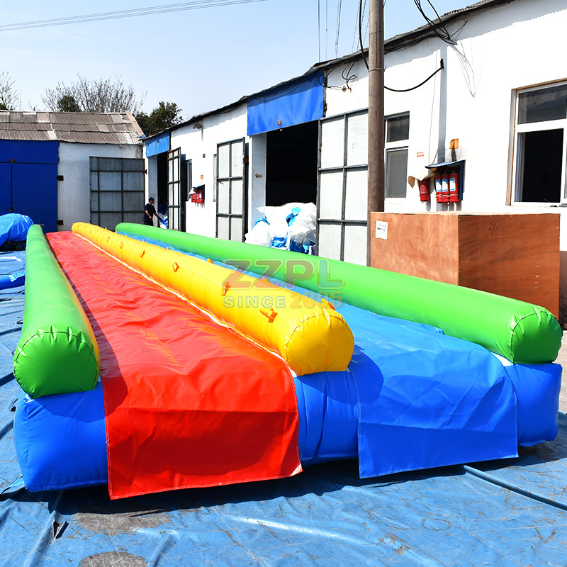 inflatable water slippery slide water slip slide with pool