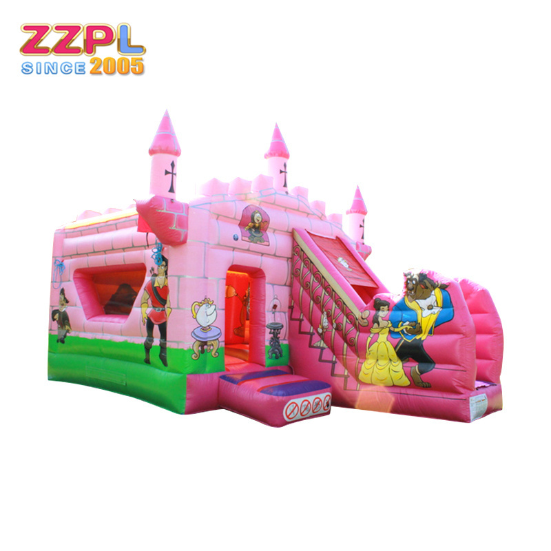 Palm Tree Inflatable Bouncer Farm Kids For Water Pink Crocodile Home Used With Side Guangzhou Castle Commercial Light Blower