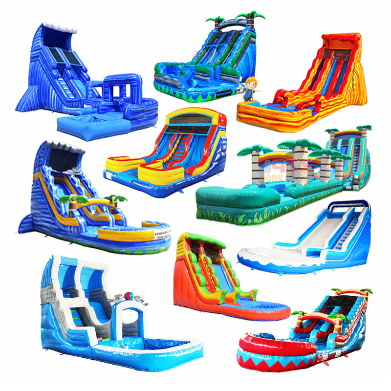 22Ft Screamer Inflatable Slide Combo Water Fast Shipping Children Toy Slides Big Kahuna For Sale Fairground Obstacle