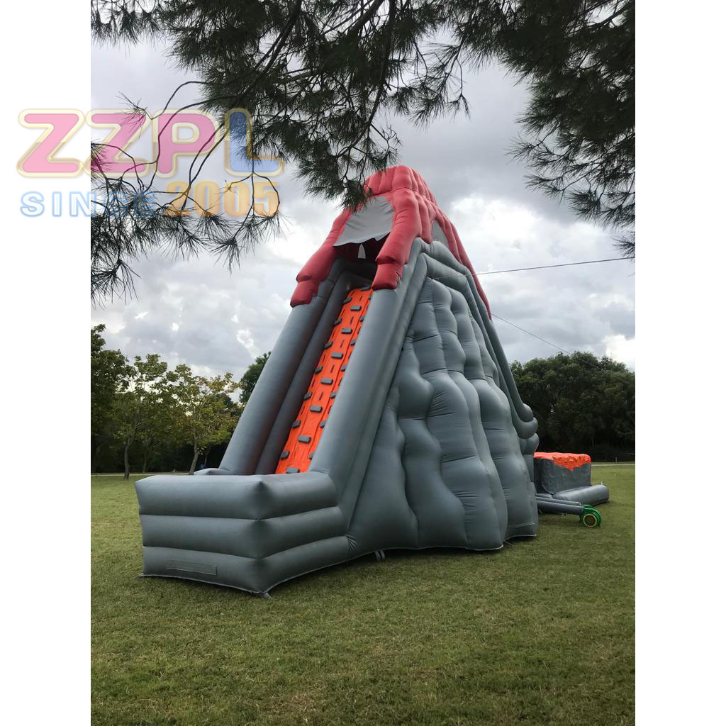 Large PVC Inflatable Volcano Water Slide Inflatable Beach Slide