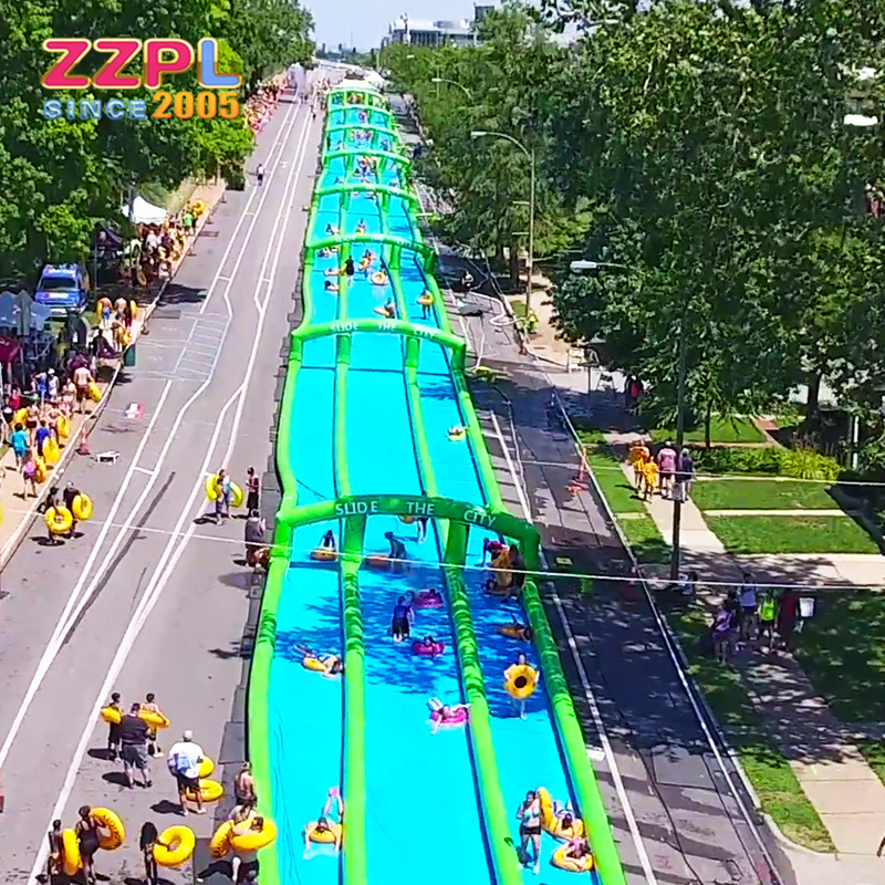 Big Kahuna Inflatable Water Slide Banzai 1000 Ft Slip N The City Inflatable For Boat Pink Aeor Toboggan Sea