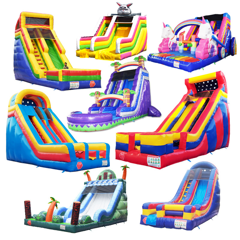 Largest Inflatable Pool Lighthouse Bounce Slide Outdoor Slides For Sale Plastic Playhouse Red Colorful Waterslide Rental