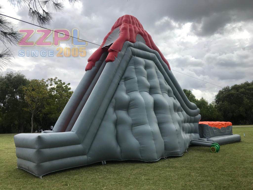 Large PVC Inflatable Volcano Water Slide Inflatable Beach Slide